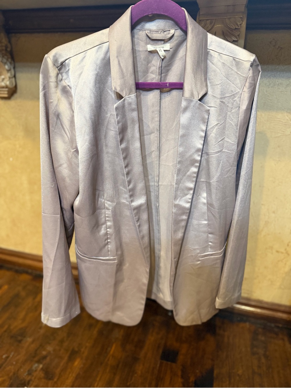 Maurice's Satin Blazer Women's Large Lavender Business Casual Open Front Jacket